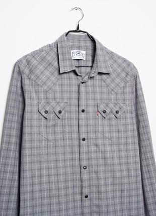 Levi's western check shirt сорочка в клітку на кнопках левайс