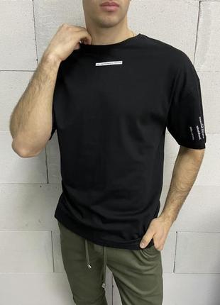 Футболка мужская с принтом черная турция / футболка-поло чоловіча с надписью чорна2 фото