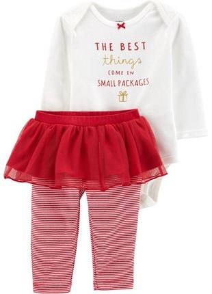 Наборчик-двійка carter ' s 2-piece holiday bodysuit & tutu pant set