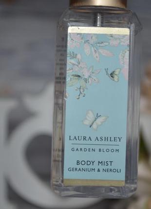 Новий фірмовий міст спрей для тіла laura ashley body mist geranium and neroli 50ml4 фото