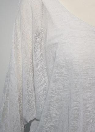 Красивая блуза "made in italy" белая свободная на баске (италия).5 фото