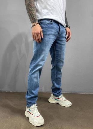 Джинсы мужские потертые синие турция / джинси чоловічі штаны штани сині туреччина2 фото