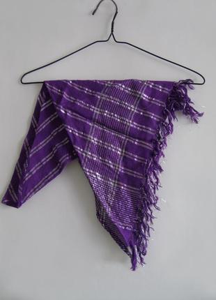 Фіолетовий шарф з металізованою ниткою