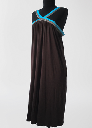 Гарне плаття-сарафан з яскравими бретелями вільного крою calzedonia cobey, італія3 фото