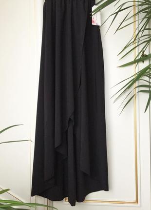 Платье италия кружевной верх и асимметричная пышная юбка черное6 фото