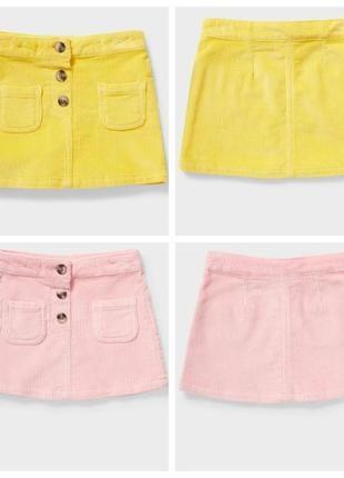 Стильная вельветовая юбка для девочки c&a германия пояс внутри с регулирующей резинкой2 фото