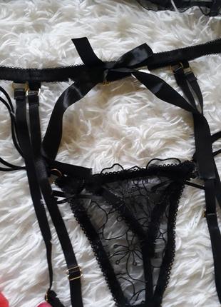 Сексуальный кружевной комплект с косточками , эротическое белье набор6 фото