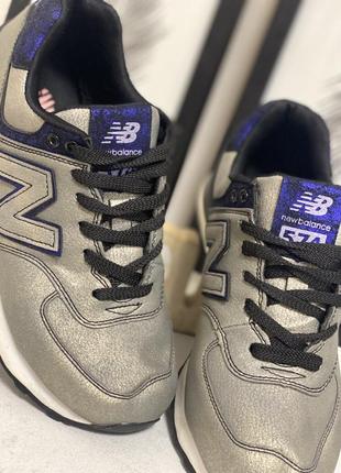 Ефектні бронзові кросівки new balance 574 metallic