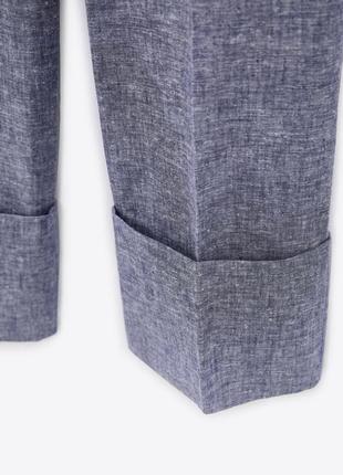 Штаны брюки повседневные капри стрелками классические zara лен зара стильные 2