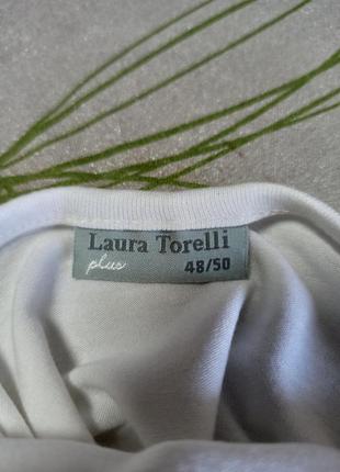 Мягенькая футболка, принт/кружево, 97%вискоза р. 48/50-eu, 4-5xl, от laura torelli7 фото