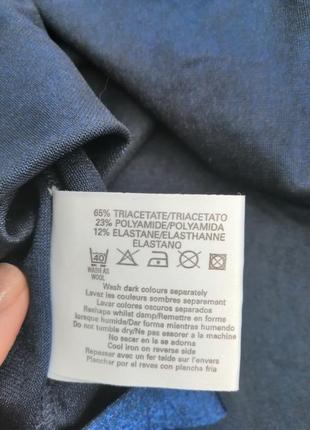 Яркая мини юбка синяя електрик з разрезом сбоку  супер на весну!6 фото