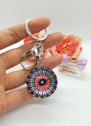 😵💐 брелок для ключів, сумки двосторонній з підвіскою візерунок мандала