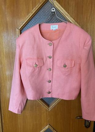Винтажный льняной жакет hennes