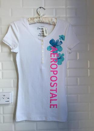 Aeropostale белая футболка стрейч