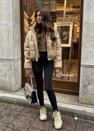 Пуффер zara зара