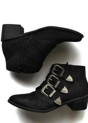 🔴sale🔴 боти чорні з пряжками, ботинки черные, uncle boots truffle collection, 381 фото