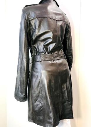 Элегантный женский кожаный тренч пиджак пальто от street one (германия)4 фото