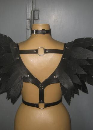 Крила ангела , шкіряні крила , великі крила, портупея, малефисента . halloween gothic,...