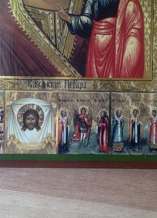 Казанская икона божьей матери 17 х 21 см фотопечать-дерево