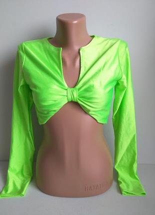 Топ яскравий неоновий з довгими рукавами femme luxe 10