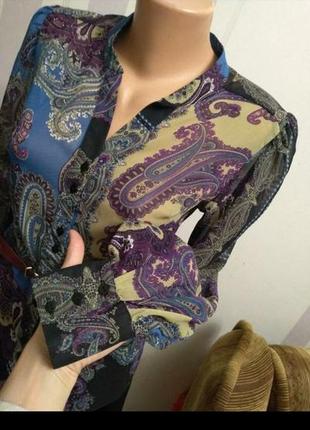 Шифоновая блуза рубашка блузка в бохо стиле премиум бренд5 фото