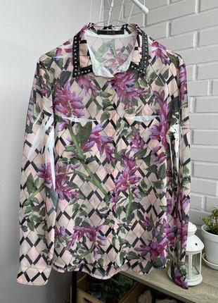 Яркая блузка бренд guess2 фото