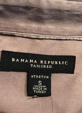 Блузка рубашка "banana republic" под запонки сиреневая (сша).5 фото