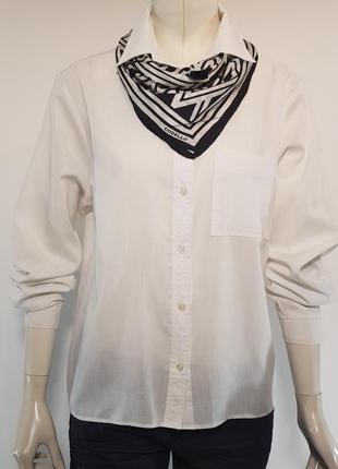 Классическая рубашка блузка "canda by c&a" белая хлопковая (германия).3 фото