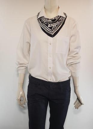 Классическая рубашка блузка "canda by c&a" белая хлопковая (германия).2 фото
