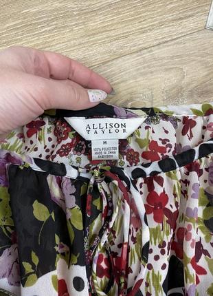 Allison tailor нереальная трендовая блуза топ с объёмными рукавами в цветочный принт 🔥2 фото