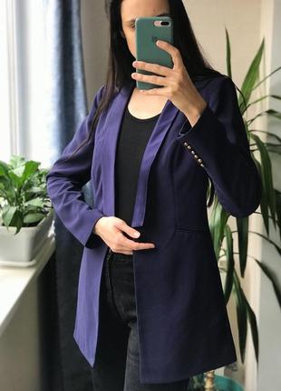 Фиолетовый женский пиджак жакет смокинг винтаж2 фото