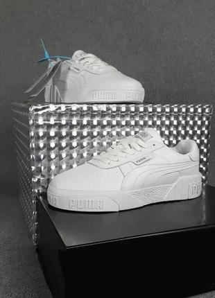 Женские кроссовки puma cali белые7 фото