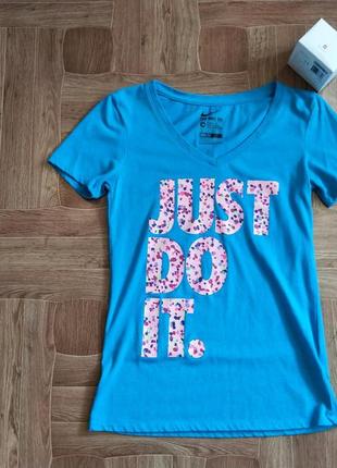 Футболка спортивная nike dri-fit just do it blue2 фото