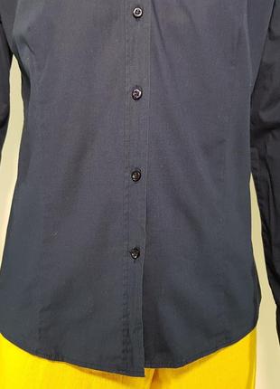 Блузка рубашка "montego" хлопковая синяя (германия).4 фото