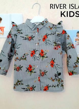 Стильная рубашка, блузка river island mini 1-2лет