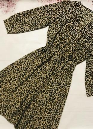 Платье миди леопардовый принт на запах boohoo1 фото