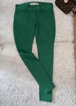 Новые зелёные женские узкие джинсы french connection