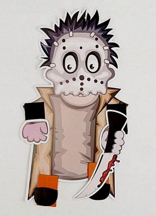 Декор хэллоуин с ногами джейсон