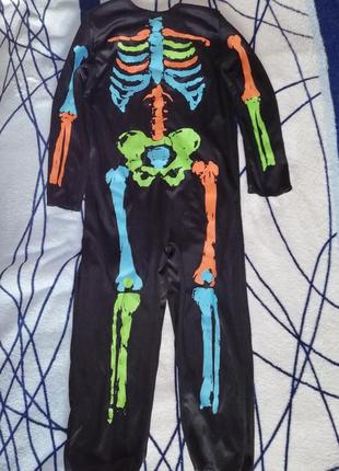 Карнавальный костюм скелет на 4-6лет