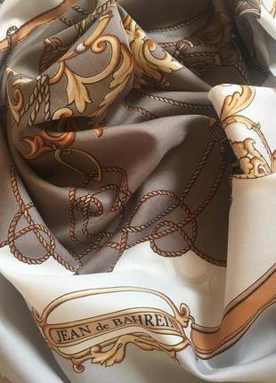 Шелковый платок шарф палантин бренд jean de bahrein vintage boselli стиль hermes