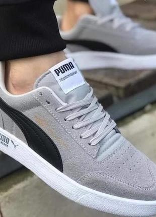 Puma grey white, кроссовки мужские пума, кросівки чоловічі пума
