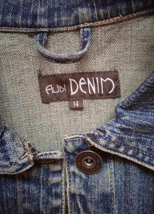 Куртка джинсовая alibi denim,р.14 ( 48)6 фото