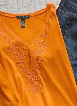 Яскрава брендовий футболка від ralph lauren, річна блуза туніка, р-р s