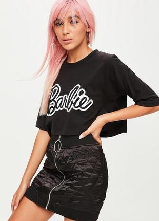 Кроп топ футболка barbie × missguided барбі оверсайз