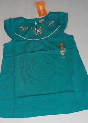 Майка туника блуза для девочки украшена камнями стразами3 фото