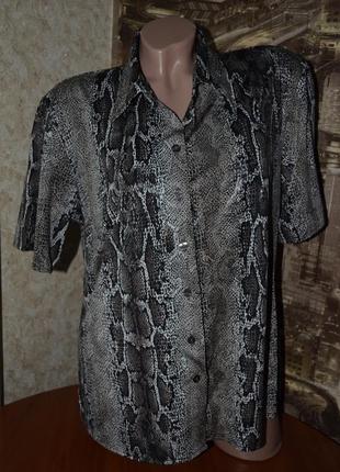 Рубашечка в принт рептилия , в коричнево-белых тонах