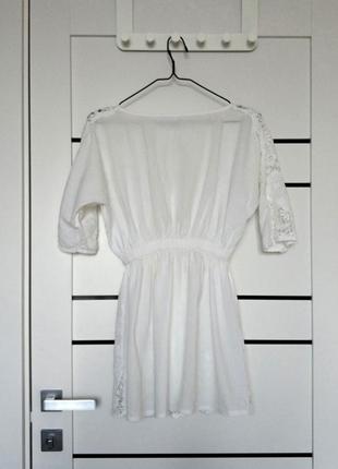 Шикарное хлопковое платье-туника с вышивкой5 фото