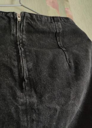 Юбка джинсовая черная3 фото