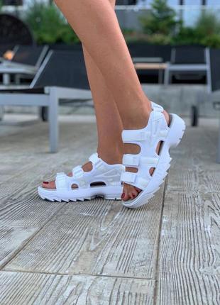 Sandals fila white slippers белые босоножки/сандали фила