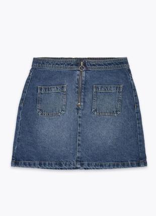Стильная джинсовая юбка для девочки marks&spencer великобритания